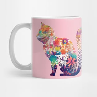 Floral Cat, Mom Cat Mug